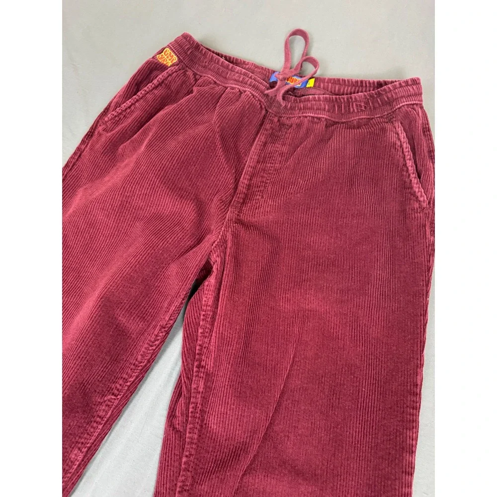 Empyre Relaxed Fit Corduroy Pants Mens Large Burgundy Maroon Skate Trousers L